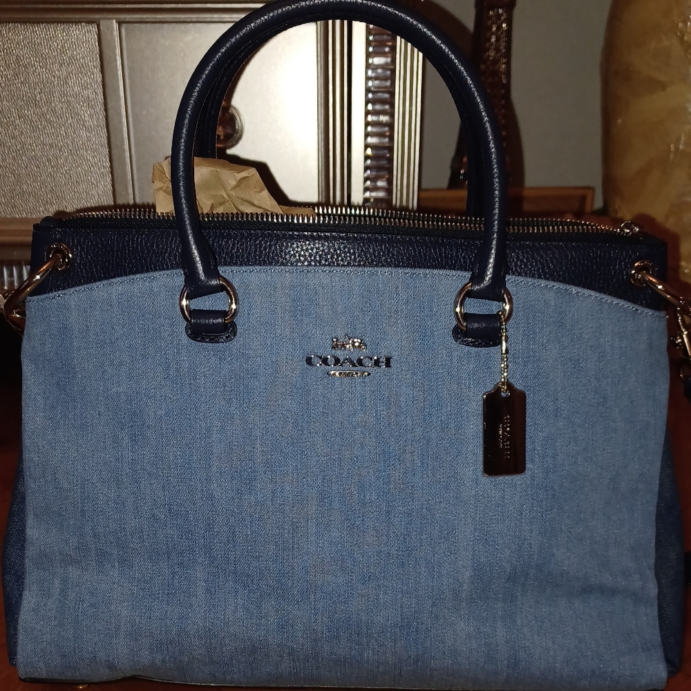 COACH MIA SATCHEL IN DENIM